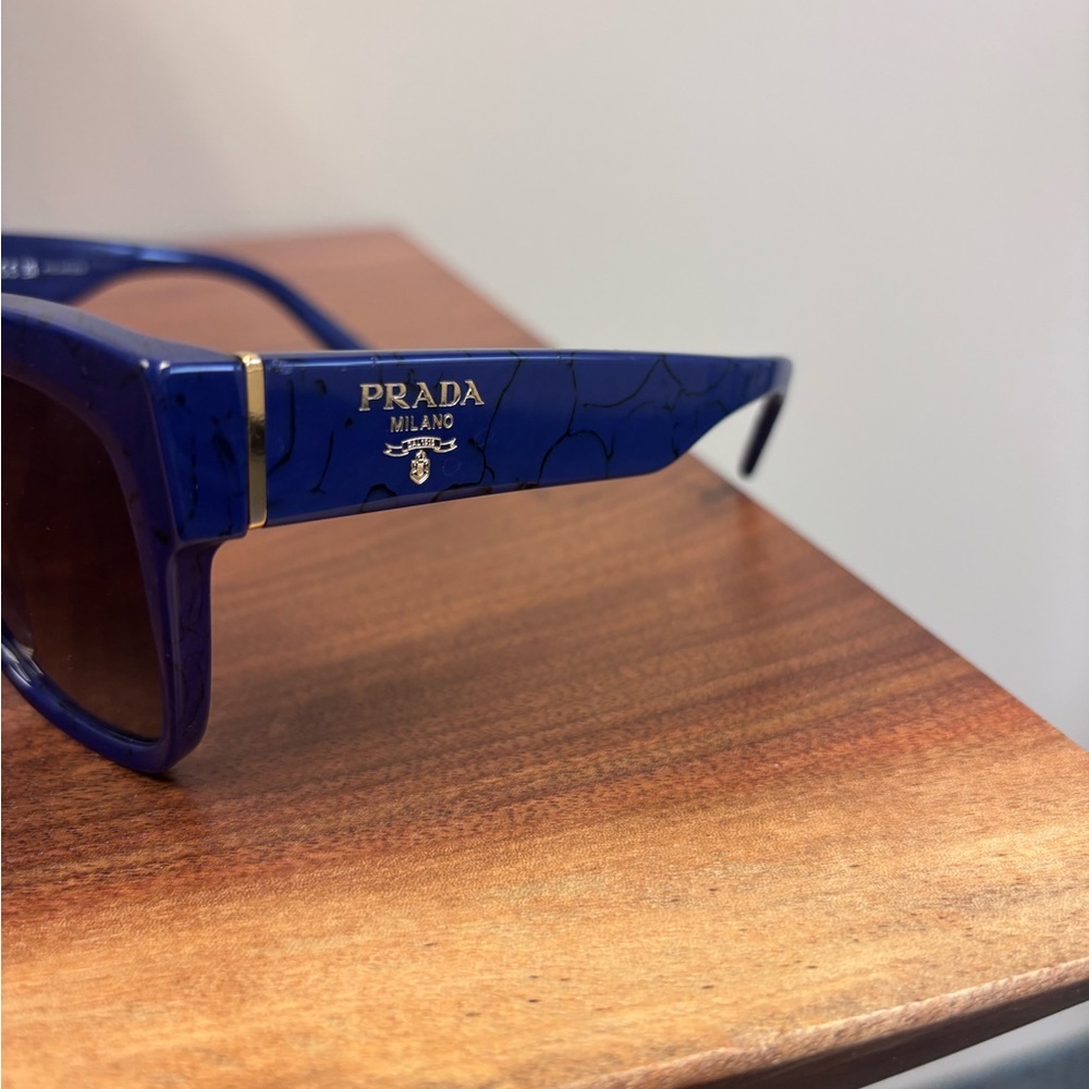 Prada Deep Blue Cat-Eye Women's Sunglasses - Picture 2 of 4